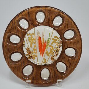 Resin Deviled Egg Tray Dried Flowers and Pasta 8.5" Design Gifts Vintage